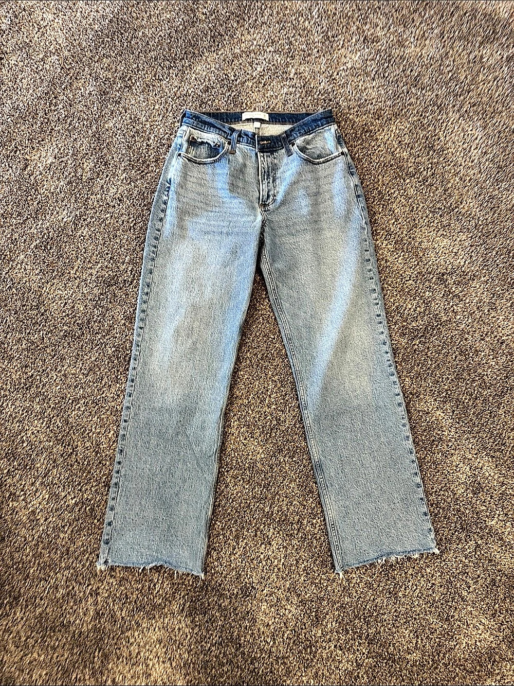 Abercrombie & Fitch The Baggy Low Rise Curve Love Straight Leg Jeans Waist 26